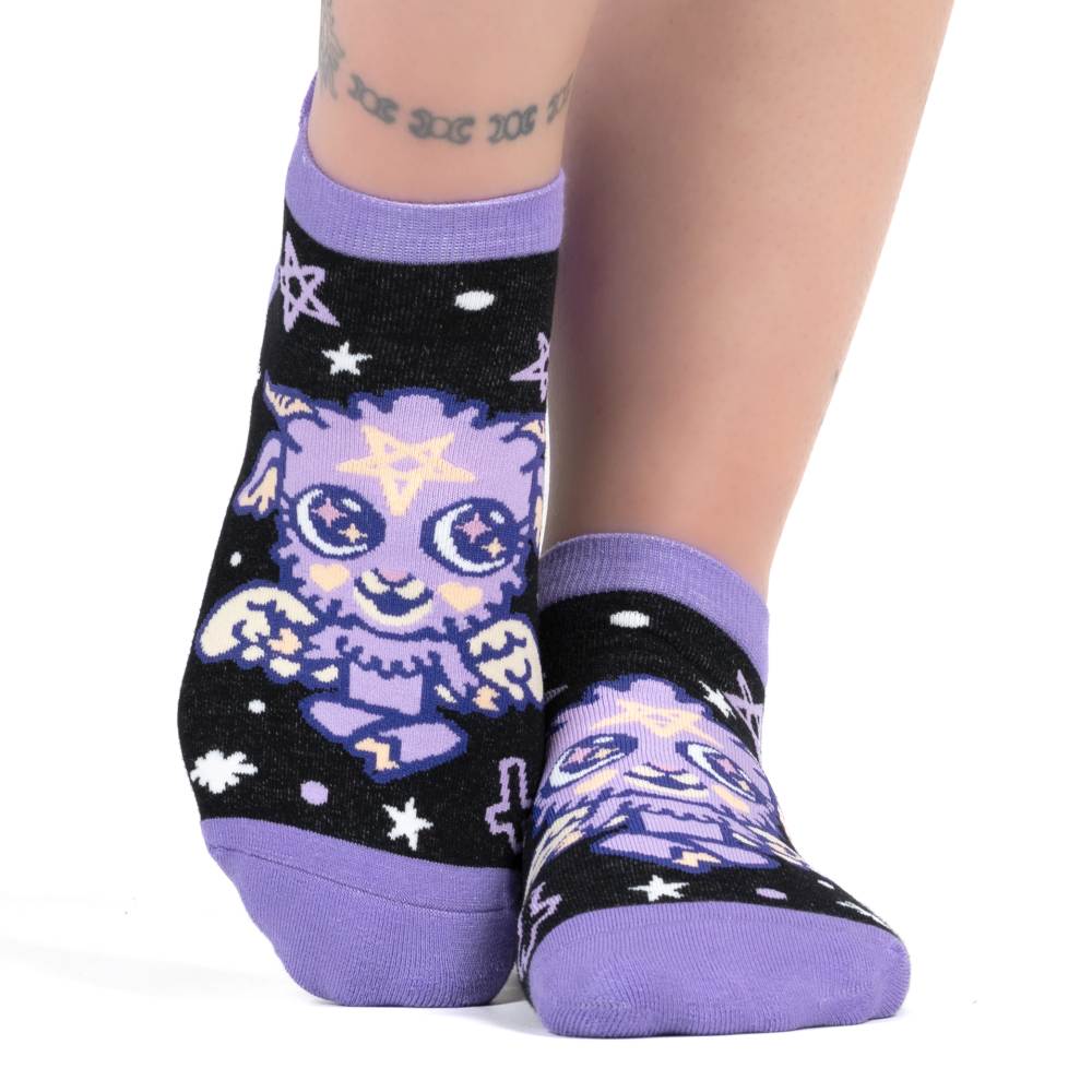 Footclothes - Baby Baphomet Chaussette de cheville - Noir/Violet